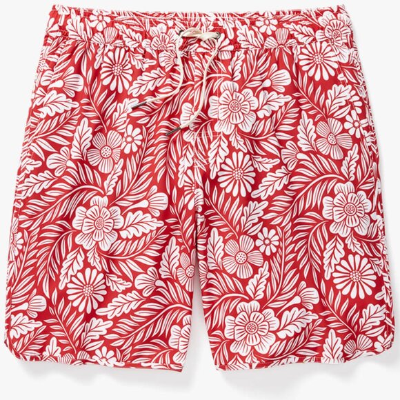 Fair Harbor Swim Nwt Fair Harbor Mens Medium M Anchor Trunk Red